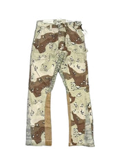 GALLERY DEPT DESERT CAMO CARPENTER FLARE PANTS LEOPARD PANEL