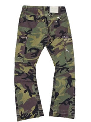 GALLERY DEPT CAMO CARGO FLARE PANTS LEOPARD LINING PAINT SPLATTER