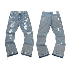 Gallery Dept Multi‑Ripped Paint Splatter Jeans