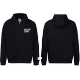 GALLERY DEPT LOGO ZIP UP HOODIE BLACK