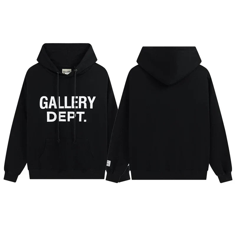 GALLERY DEPT FRONT LOGO HOODIE BLACK