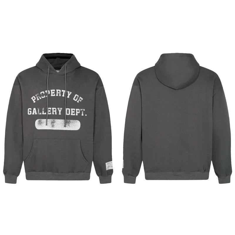 GALLERY DEPT PROPERTY OF BAND‑AID HOODIE DARK GREY