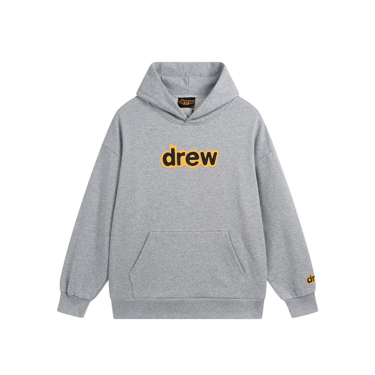 Drew House Classic Logo Gray Unisex Oversized Fleece Hoodie