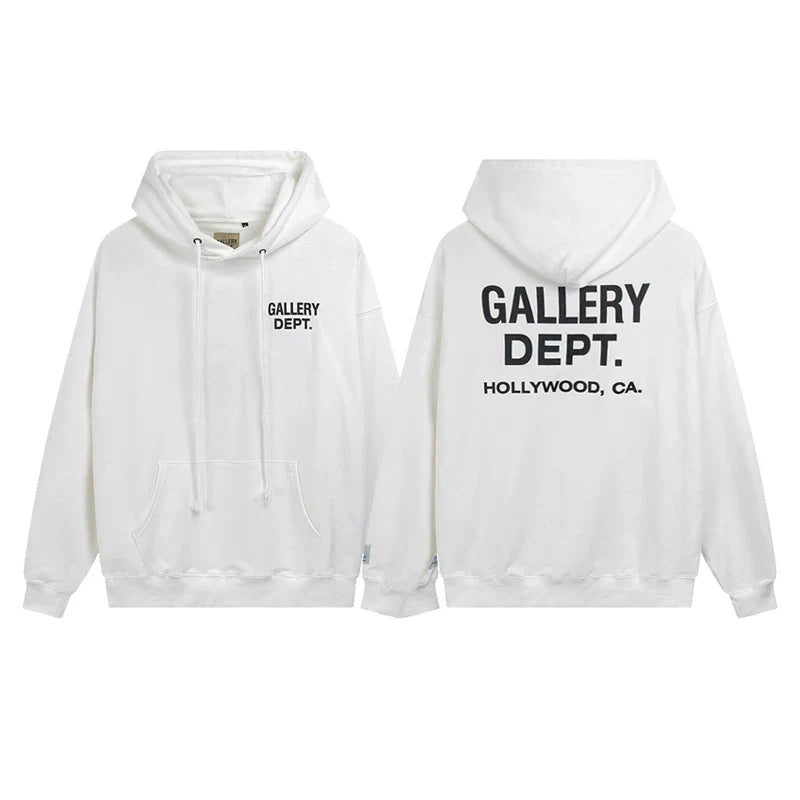 GALLERY DEPT HOLLYWOOD CA LOGO HOODIE BLACK