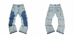 Gallery Dept Blue Multi‑Color Patchwork Jeans