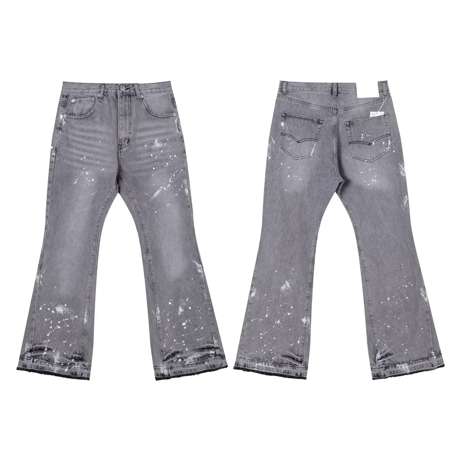 Gallery Dept Grey‑Wash Paint‑Splatter Flare Jeans