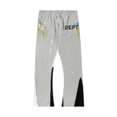 Gallery Dept  Grey Color Splash Spliced Flare Sweatpants
