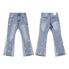 Gallery Dept Light‑Wash Paint‑Speck Flare Jeans