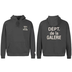 GALLERY DEPT DEPT DE LA GALERIE GOLD LOGO HOODIE BLACK