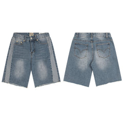 GALLERY DEPT PANELED DENIM JORT SHORTS LIGHT WASH