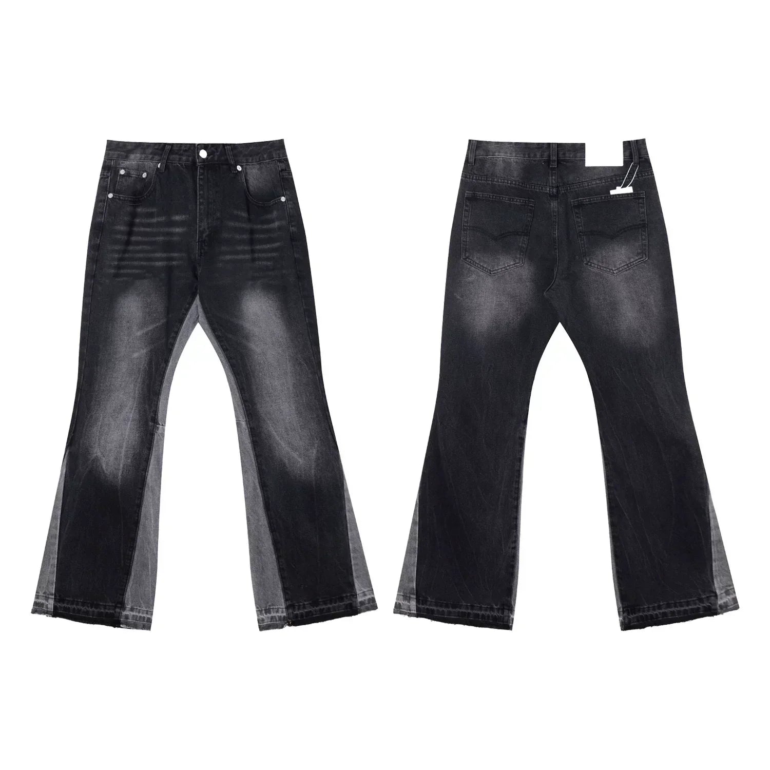 Gallery Dept Black‑Mesh Splice Flare Jeans