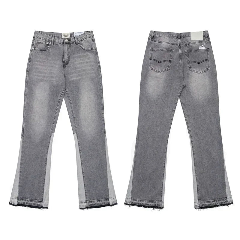 Gallery Dept Grey Splice Flare Jeans
