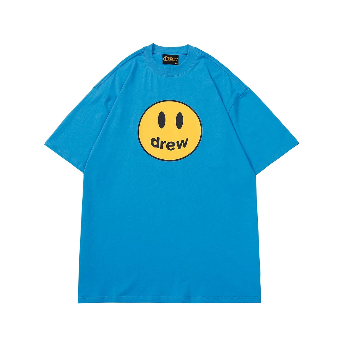 Drew House Mascot Smiley Tee, Bright Cyan Blue