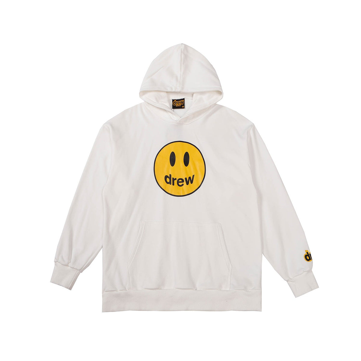 Drew House Mascot Smiley Logo White Unisex Oversized Fleece Hoodie