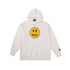 Drew House Mascot Smiley Logo White Unisex Oversized Fleece Hoodie