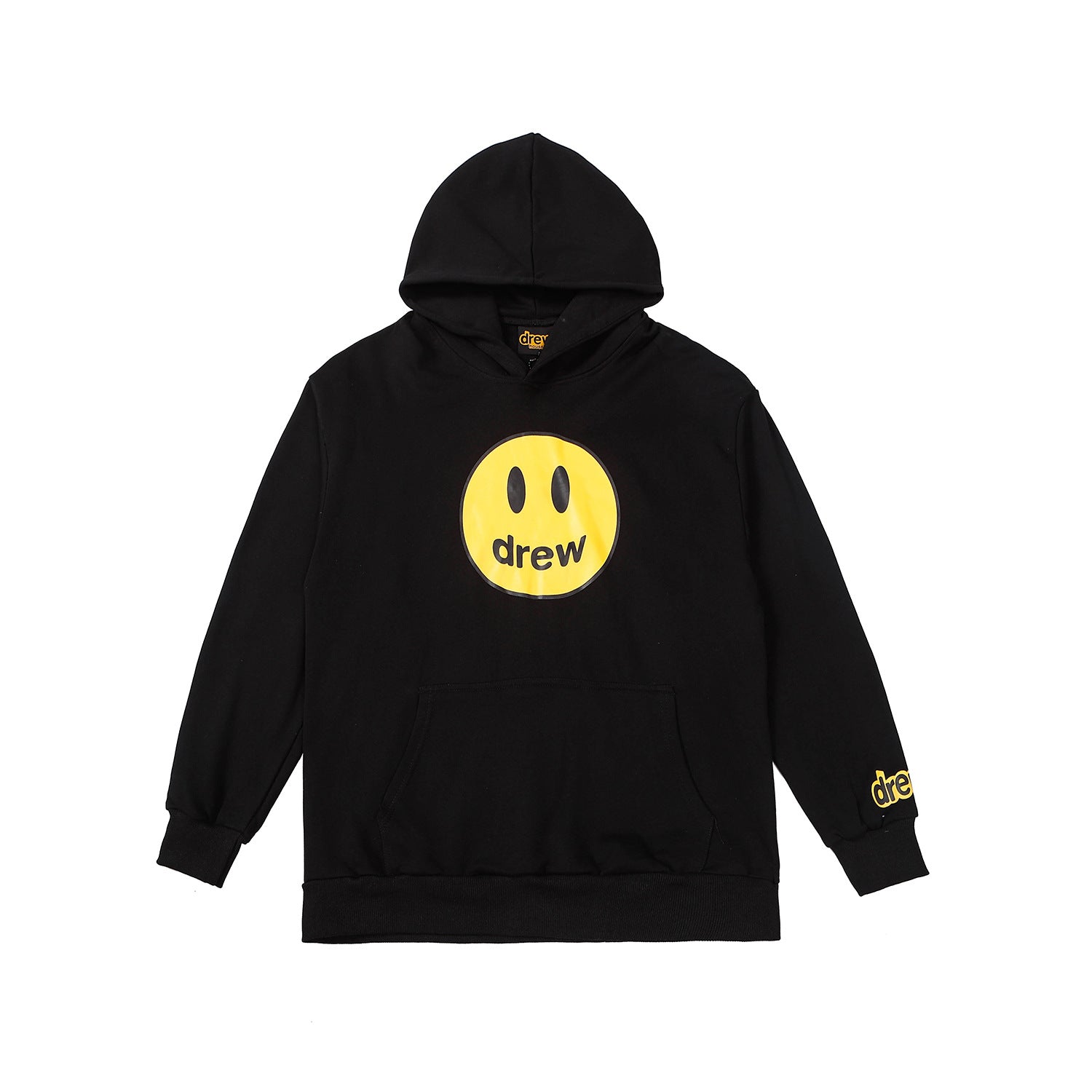 Drew House Mascot Smiley Logo Black Unisex Oversized Fleece Hoodie