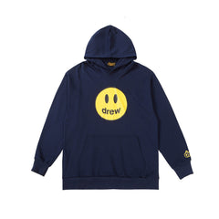 Drew House Mascot Smiley Logo Royal Blue Unisex Oversized Fleece Hoodie