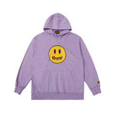 Drew House Mascot Smiley Logo Light Purple Unisex Oversized Fleece Hoodie