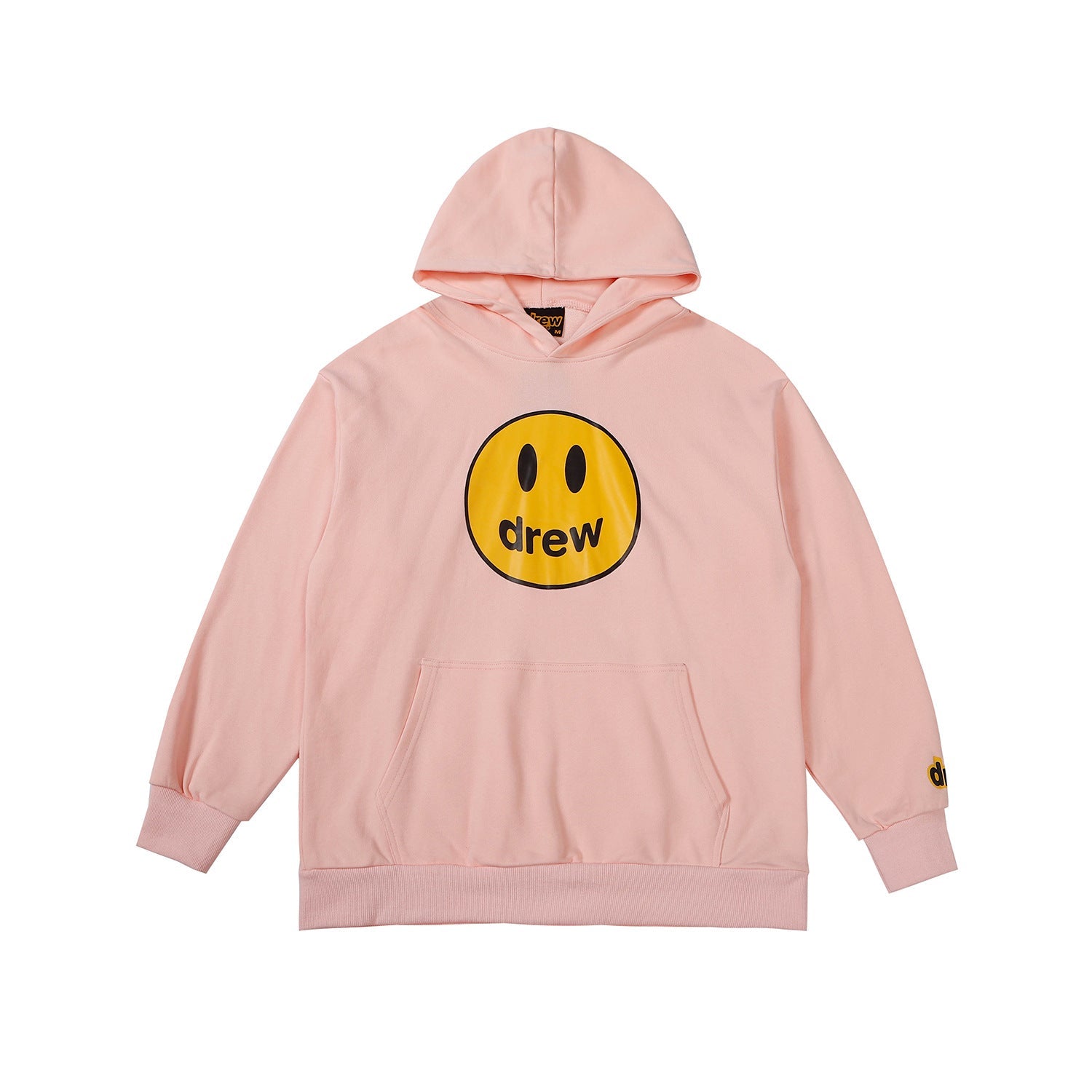 Drew House Mascot Smiley Logo Pink Unisex Oversized Fleece Hoodie