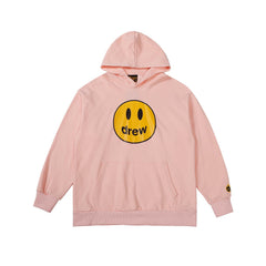 Drew House Mascot Smiley Logo Pink Unisex Oversized Fleece Hoodie
